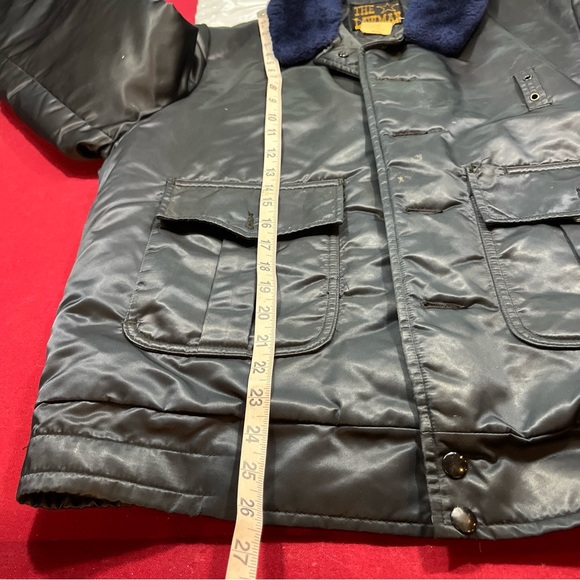 THE LAWMAN BLUE authentic Police man JACKET Fur Collar Sheriff Cop Policeman 42L - Picture 9 of 16